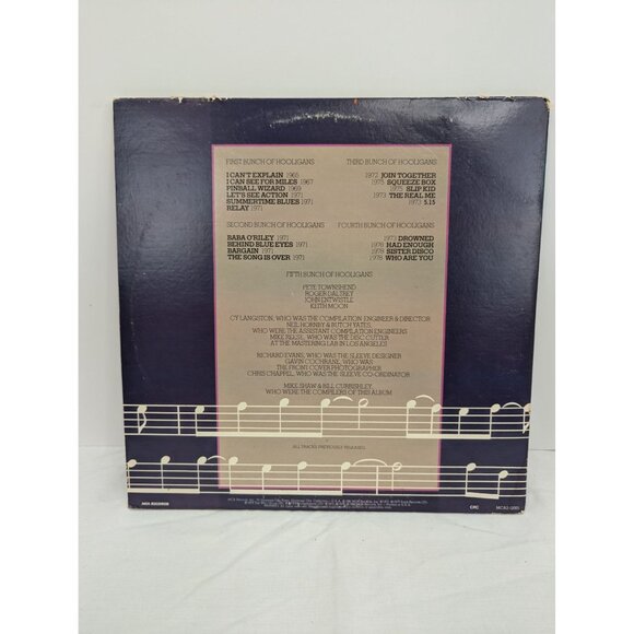 Hooligans The Who 12" LP Vinyl Record MCA2-12001 MCA Records 1981 - Picture 13 of 13